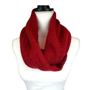 Celeste Wool & Cashmere Infinity Scarf in Burgundy